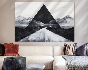 Paysage abstrait avec triangle sur Poster Art Shop