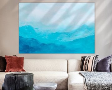Watercolour of the wave landscape by Poster Art Shop