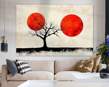 Voorbeeld van het werk in een kamer