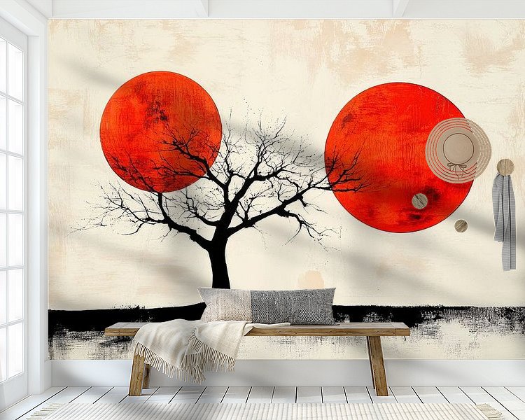 Voorbeeld van het werk in een kamer