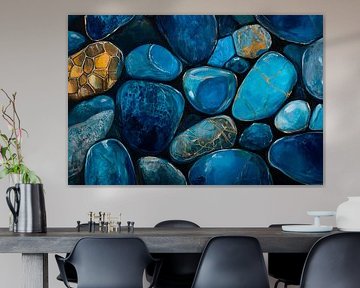 Pierres bleues - Texture abstraite sur Poster Art Shop