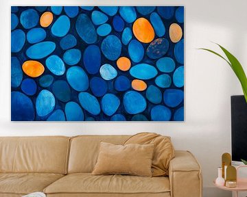 Blaue Kieselsteine mit Akzenten von Poster Art Shop