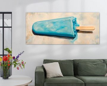 Blauwe ijsreep - Verfrissend lekker van Poster Art Shop