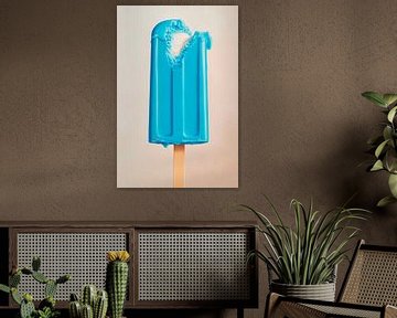 Blauwe ijslolly's - Verfrissend lekker van Poster Art Shop