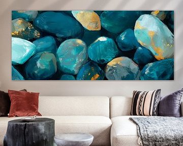 Bunte Glitzersteine – Abstrakt und Farblich von Poster Art Shop
