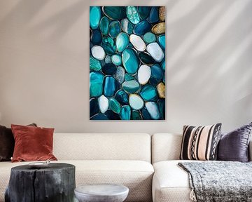 Bunte Steinoberfläche – Nahaufnahme von Poster Art Shop