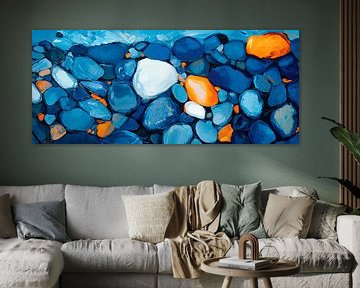 Bunte Steine im Wasser – Abstrakt von Poster Art Shop