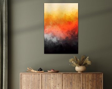 Colour gradient in orange and black by Poster Art Shop