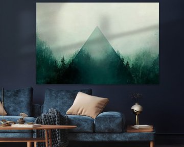 Mysterious pyramid in the fog by Poster Art Shop