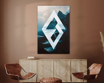 Design de paysage géométrique - Moderne sur Poster Art Shop