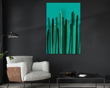 Green lines in a minimalist style by Poster Art Shop