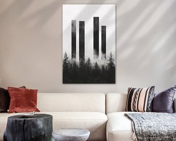 Forêt brumeuse - Abstrait sur Poster Art Shop