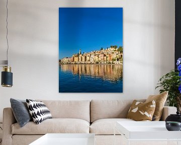 Old town of Menton on the Côte d'Azur in France by Werner Dieterich