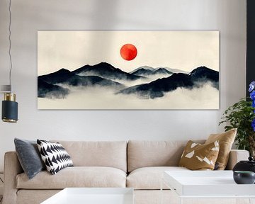 Red sunrise over Bergen by Poster Art Shop