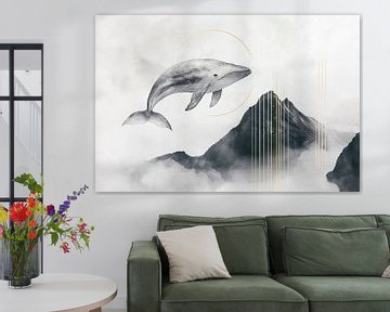 Wal im Nebel – Traumhafte Landschaft von Poster Art Shop