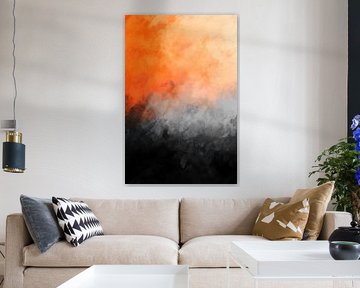 Farbverlauf in Orange und Schwarz von Poster Art Shop