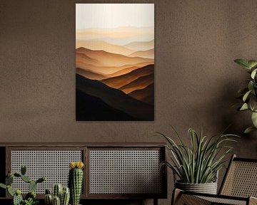 Gentle hills in the morning light by Poster Art Shop
