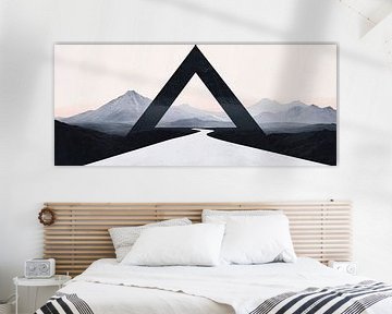 Geometrisch landschap - Minimalistisch van Poster Art Shop