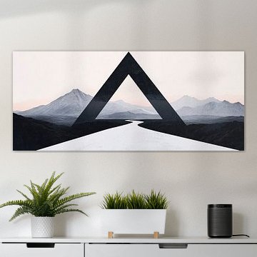 Paysage géométrique - Minimaliste sur Poster Art Shop