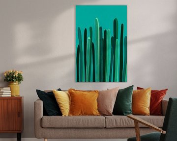 Green lines in a minimalist style by Poster Art Shop