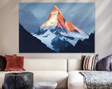 Matterhorn in het ochtendlicht - Dramatisch van Poster Art Shop