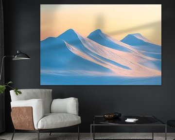 Besneeuwd berglandschap van Poster Art Shop