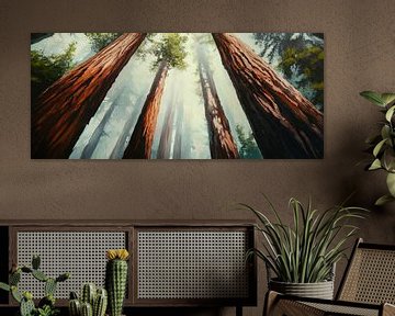 Woud van mammoetbomen - Majestueus van Poster Art Shop