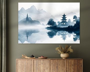 Zen landscape in the fog by Poster Art Shop