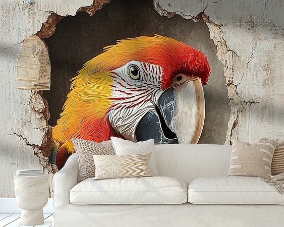 Voorbeeld van het werk in een kamer