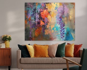 Abstract minimal Bloemen art van Abstract Schilderij