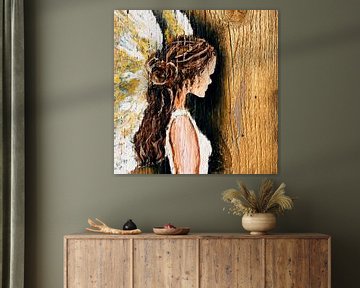 Gouden Engel van Krista Kitsz Art