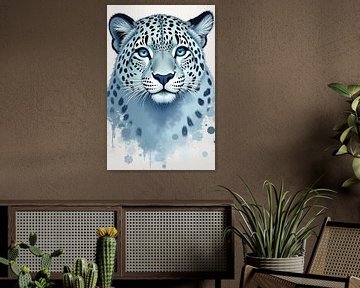 Snow leopard - AI gegenereerd van insideportugal