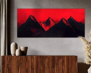 Mountains in a red haze - Mystical by Poster Art Shop