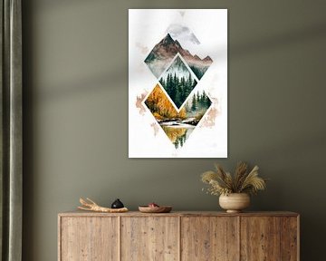 Berglandschap in het variatiespel van Poster Art Shop