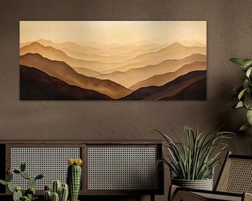 Mountain landscape in warm colours by Poster Art Shop