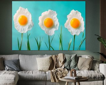 Eibloesems in het gras - lentemagie van Poster Art Shop