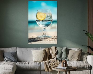 Refreshing sparkling water with lemon by Poster Art Shop