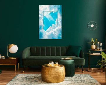 Himmel mit Lichtstrahlen – Traumhaft weich von Poster Art Shop