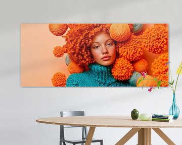 Creative portrait with woollen hair by Poster Art Shop