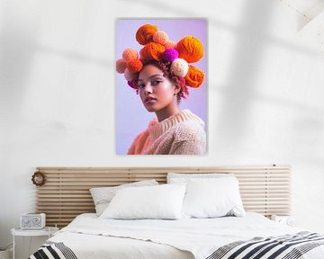Creative hairstyling with wool by Poster Art Shop
