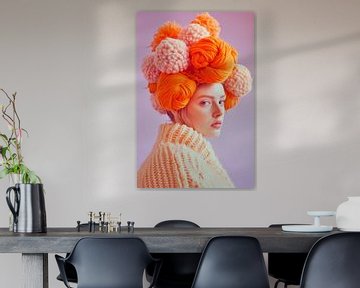 Creatief kapsel met wol van Poster Art Shop