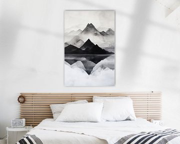 Zwart-wit landschapsmotief - Abstract van Poster Art Shop