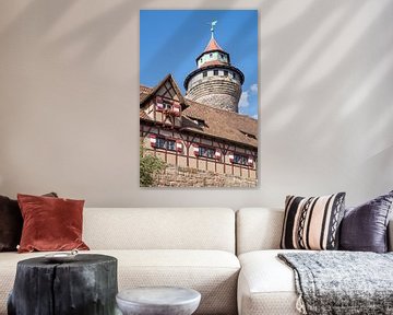 NÜRNBERG Sinusvormige toren van het keizerlijk kasteel van Melanie Viola