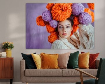 Woolly headgear in a blaze of colour by Poster Art Shop
