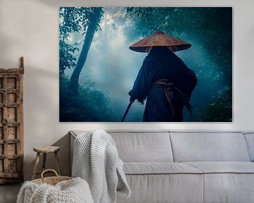 Marcheur mystique dans le brouillard sur Poster Art Shop