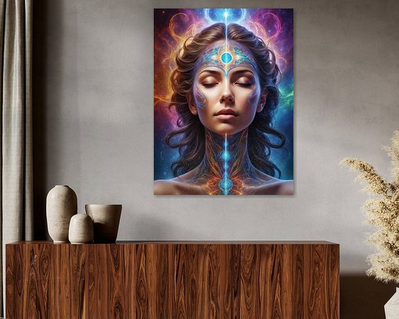 Voorbeeld van het werk in een kamer