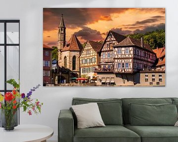 Skyline van de stad Schwäbisch Hall am Kocher Schwäbisch Duitsland van Animaflora PicsStock
