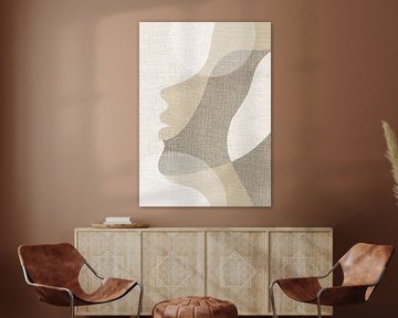 Abstract Profiel in Aardse Rust van Color Square