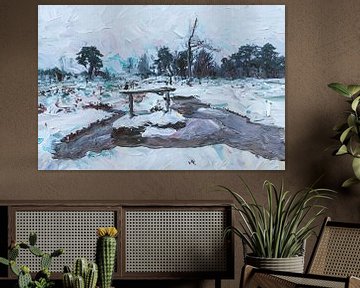 Snow Brunssummerheide by Marcel Ohlenforst