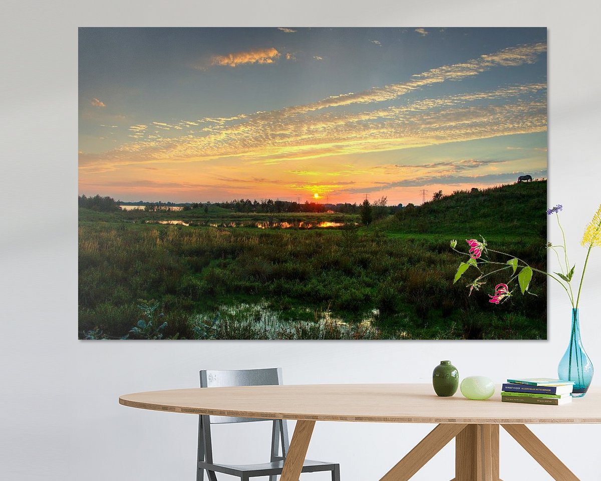 Voorbeeld van het werk in een kamer